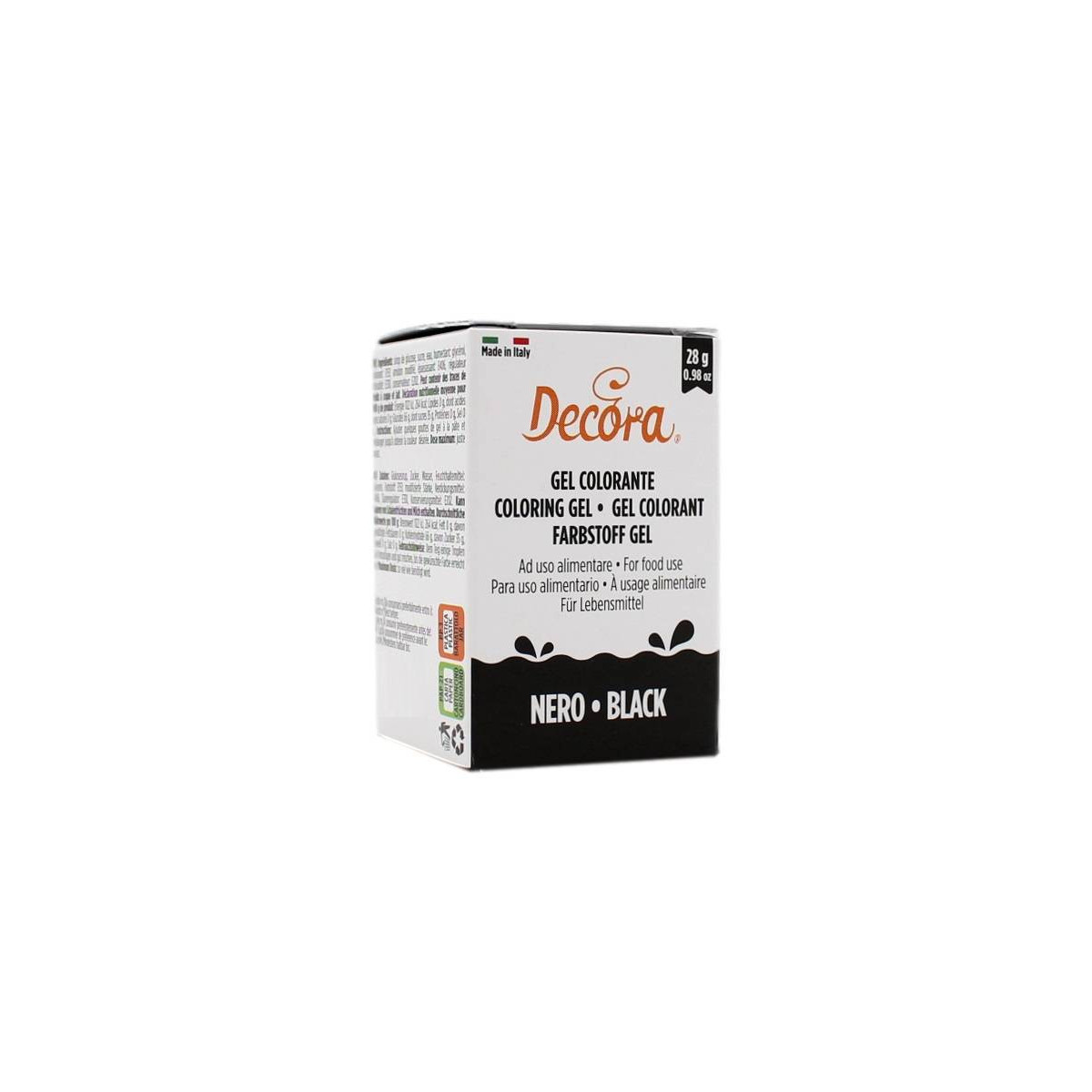 DECORA GEL COLORANTE AD USO ALIMENTARE NERO 28 GR