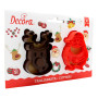 DECORA TAGLIAPASTA IN PLASTICA BABBO NATALE E RENNA 8X5/7.6X2 CM 2 PZ