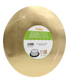 DECORA SOTTOTORTA ACCOPPIATO ORO/ARGENTO 26 CM 1 PZ