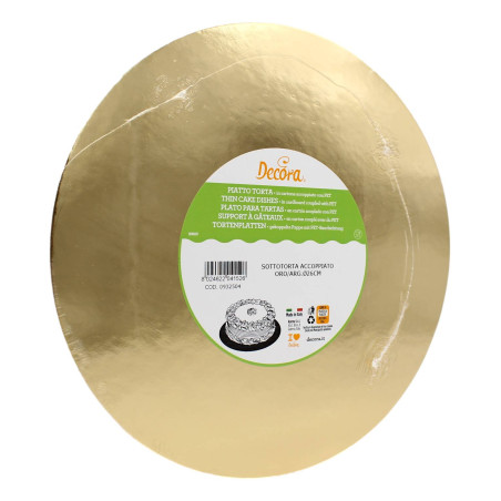 DECORA SOTTOTORTA ACCOPPIATO ORO/ARGENTO 26 CM 1 PZ