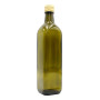 BOTTIGLIA DI VETRO SCURO PER OLIO CON TAPPO 750 ML