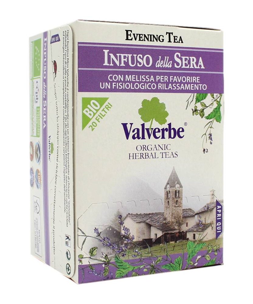 VALVERBE INFUSO DELLA SERA INTEGRATORE ALIMENTARE ERBORISTICO 20 FILTRI 20 GR