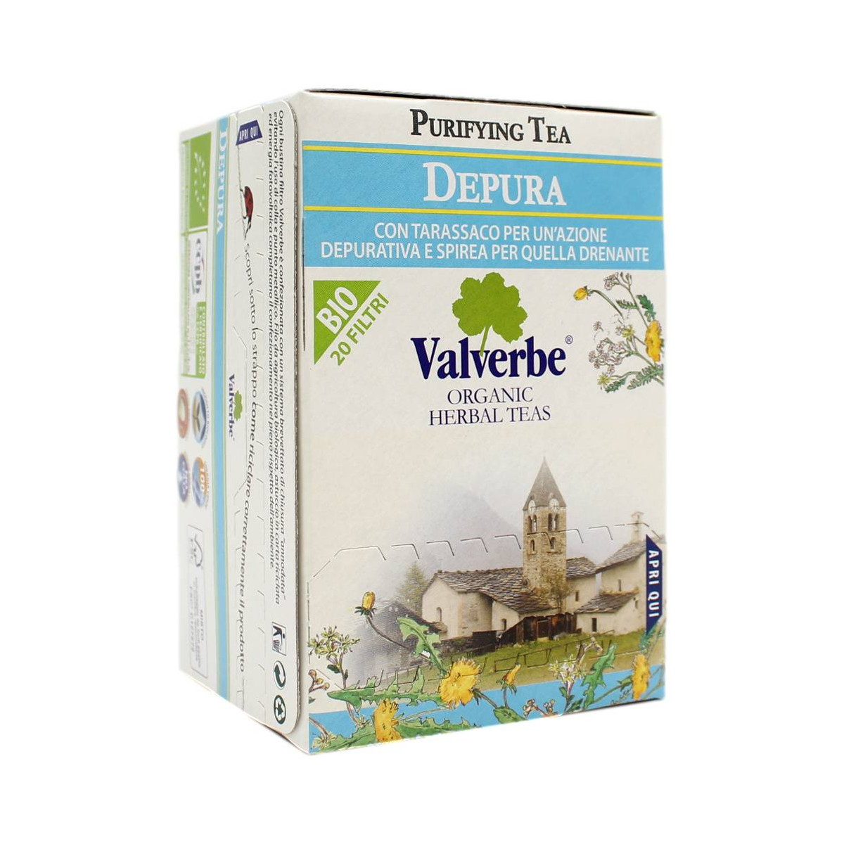 VALVERBE DEPURA INTEGRATORE ALIMENTARE ERBORISTICO 20 FILTRI 30 GR