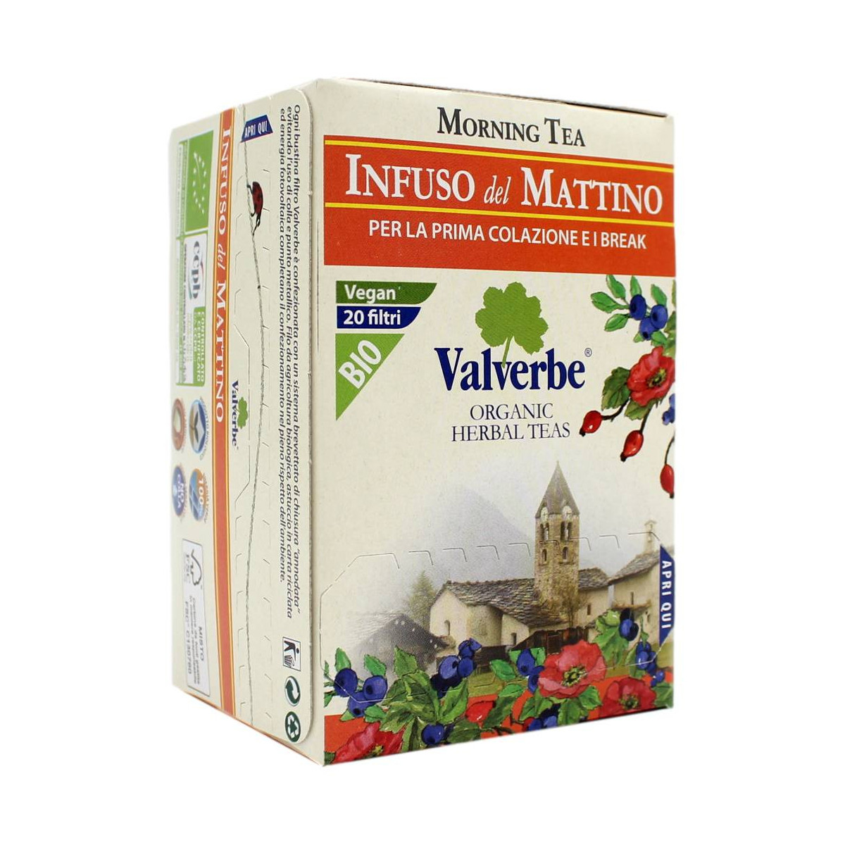 VALVERBE INFUSO DEL MATTINO MISCELA DI ERBE PER TISANA 20 FILTRI 30 GR