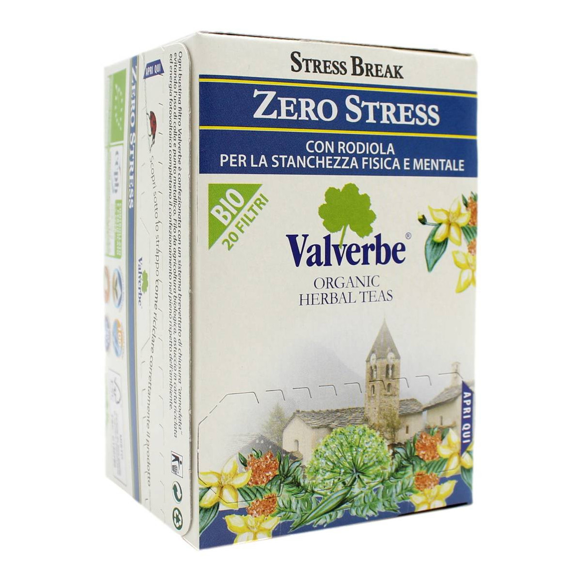 VALVERBE ZERO STRESS INTEGRATORE ALIMENTARE A BASE DI PIANTE OFFICINALI 20 FILTRI 30 GR