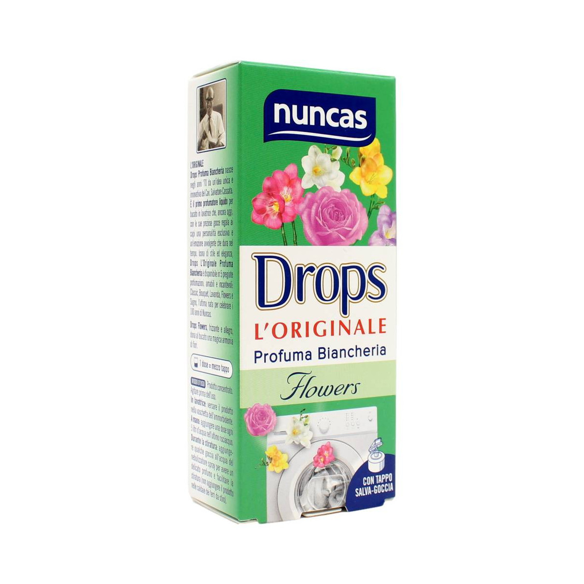 NUNCAS DROPS L'ORIGINALE PROFUMA BIANCHERIA FLOWERS 100 ML