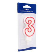 BAKERY CANDELA COMPLEANNO N. 3 1 PZ