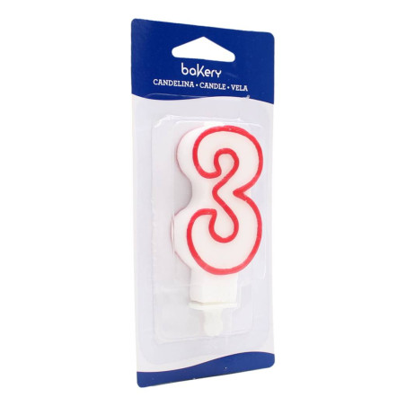 BAKERY CANDELA COMPLEANNO N. 3 1 PZ