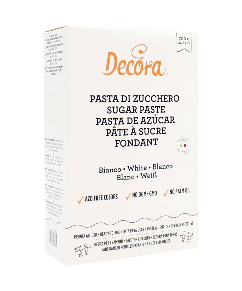 DECORA PASTA DI ZUCCHERO BIANCA 700 GR