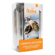 DECORA STAMPI PER CANNOLI SICILIANI IN ACCIAIO 2X12,5 CM 6 PZ
