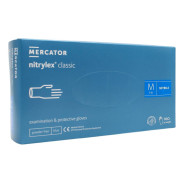 MERCATOR GUANTI MEDICALI MONOUSO IN NITRILE BLU TAGLIA M 100 PZ