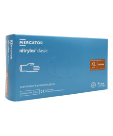 MERCATOR GUANTI MEDICALI MONOUSO IN NITRILE BLU TAGLIA XL 100 PZ