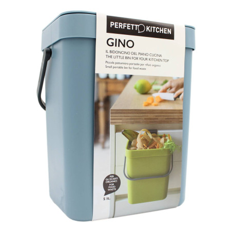 PERFETTO KITCHEN GINO IL BIDONCINO DEL PIANO CUCINA 5 LT COLOR AVIO 1 PZ