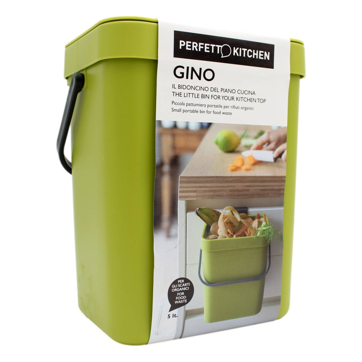 PERFETTO KITCHEN GINO IL BIDONCINO DEL PIANO CUCINA 5 LT COLOR MUSCHIO 1 PZ
