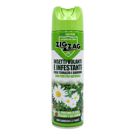 ZIG ZAG IDROINSETTICIDA INSETTI VOLANTI E INFESTANTI CASA TERRAZZO E GIARDINO CON PIRETRO NATURALE 500 ML
