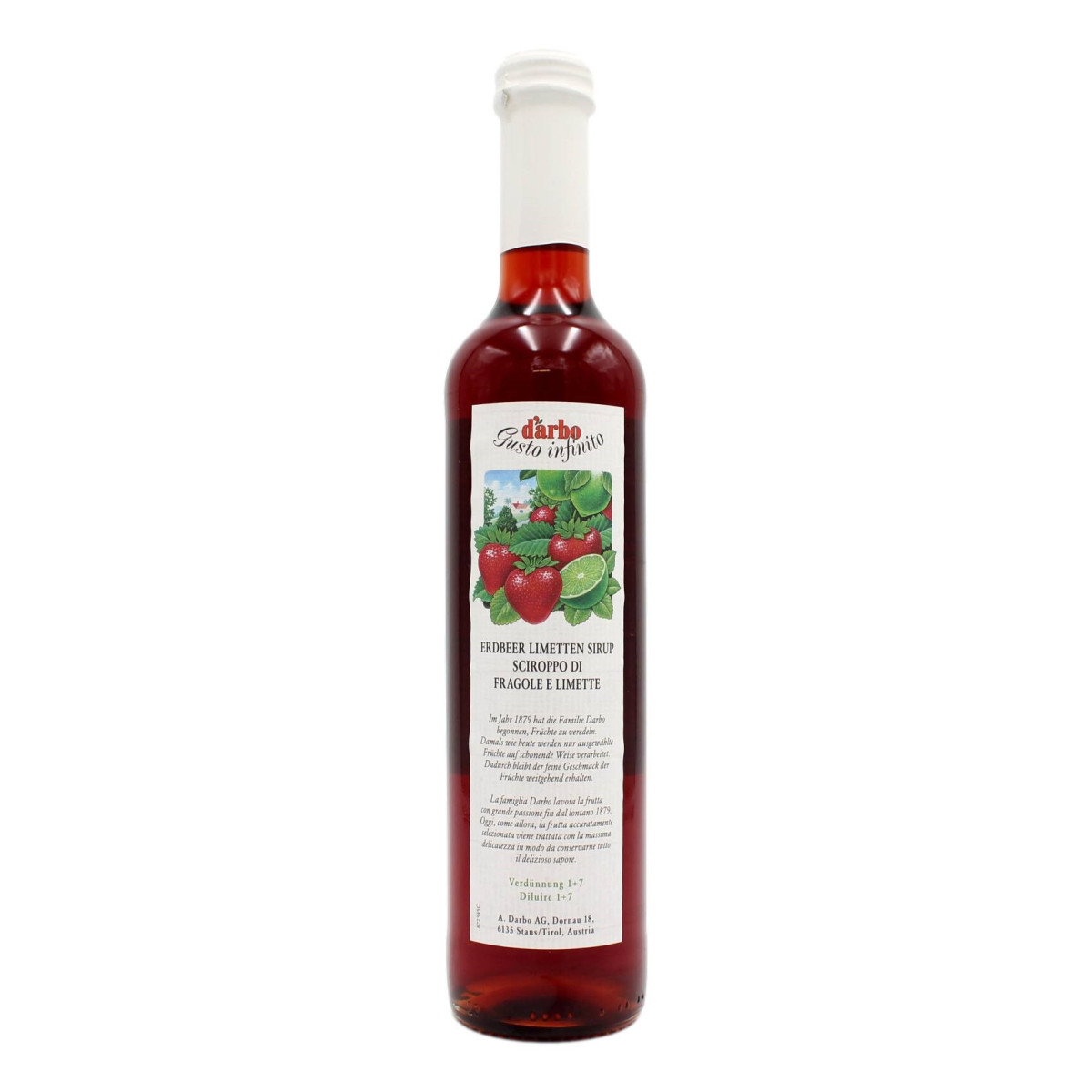 D'ARBO SCIROPPO DI FRAGOLE E LIMETTE 500 ML