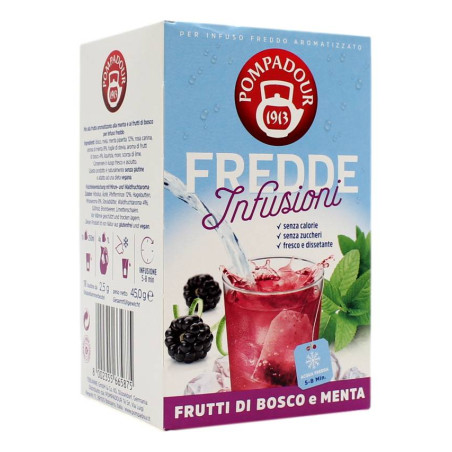 POMPADOUR FREDDE INFUSIONI FRUTTI DI BOSCO & MENTA 18 BUSTINE 45 GR
