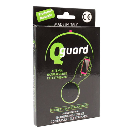 Q-GUARD DISCHETTO IN PIETRA SHUNGITE CONTRO L'ELETTROSMOG PER SMARTPHONE E TABLET 1 PZ
