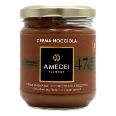 AMEDEI CREMA NOCCIOLA SPALMABILE DI CIOCCOLATO CON IL 47% DI NOCCIOLE PIEMONTE I.G.P. 200 GR