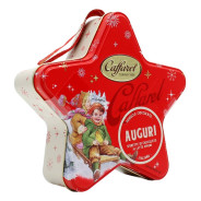 CAFFAREL STELLA IN METALLO CON CIOCCOLATINI AL LATTE E CARAMELLO CON FUNE 85 GR
