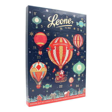 LEONE CALENDARIO DELL'AVVENTO CON ASSORTIMENTO DI CONFETTERIA E CIOCCOLATO 200 GR