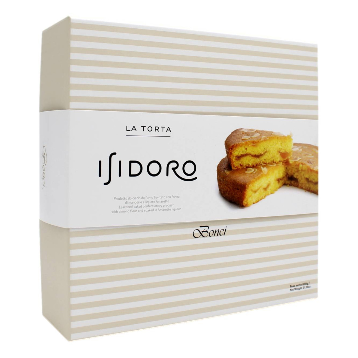 BONCI LA TORTA ISIDORO CON FARINA DI MANDORLE E LIQUORE AMARETTO 600 GR