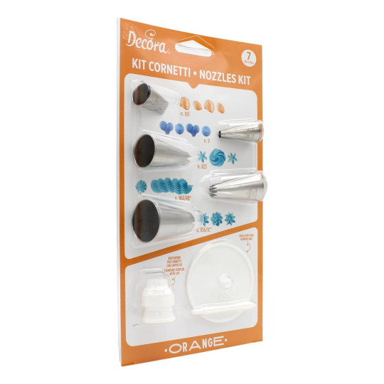 DECORA KIT CORNETTI ORANGE 7 PZ