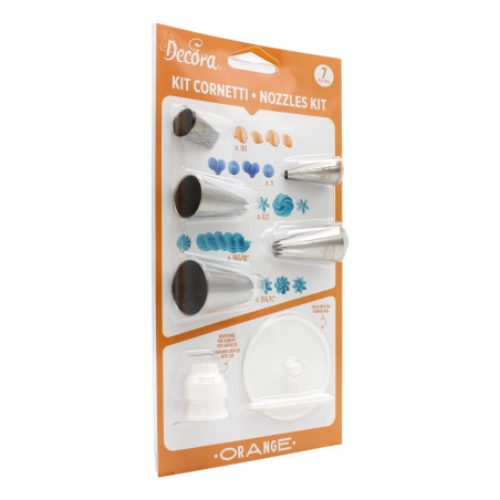 DECORA KIT CORNETTI ORANGE 7 PZ