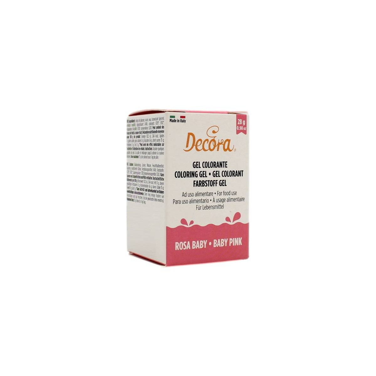 DECORA GEL COLORANTE AD USO ALIMENTARE ROSA BABY 28 GR