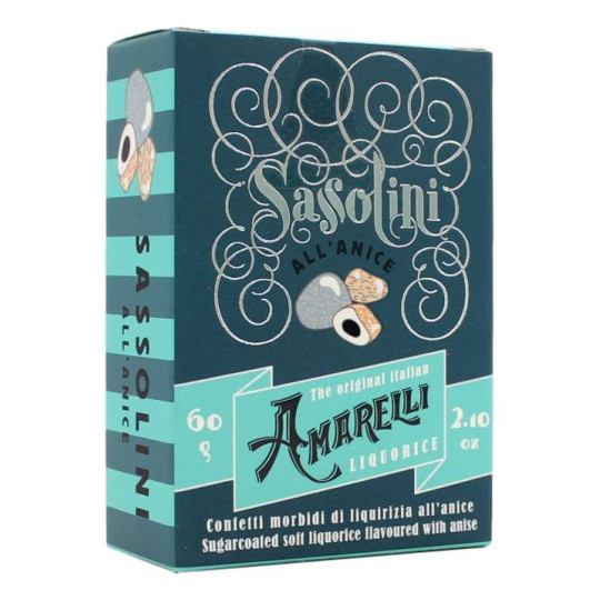 AMARELLI SASSOLINI CONFETTI MORBIDI DI LIQUIRIZIA ALL'ANICE 60 GR