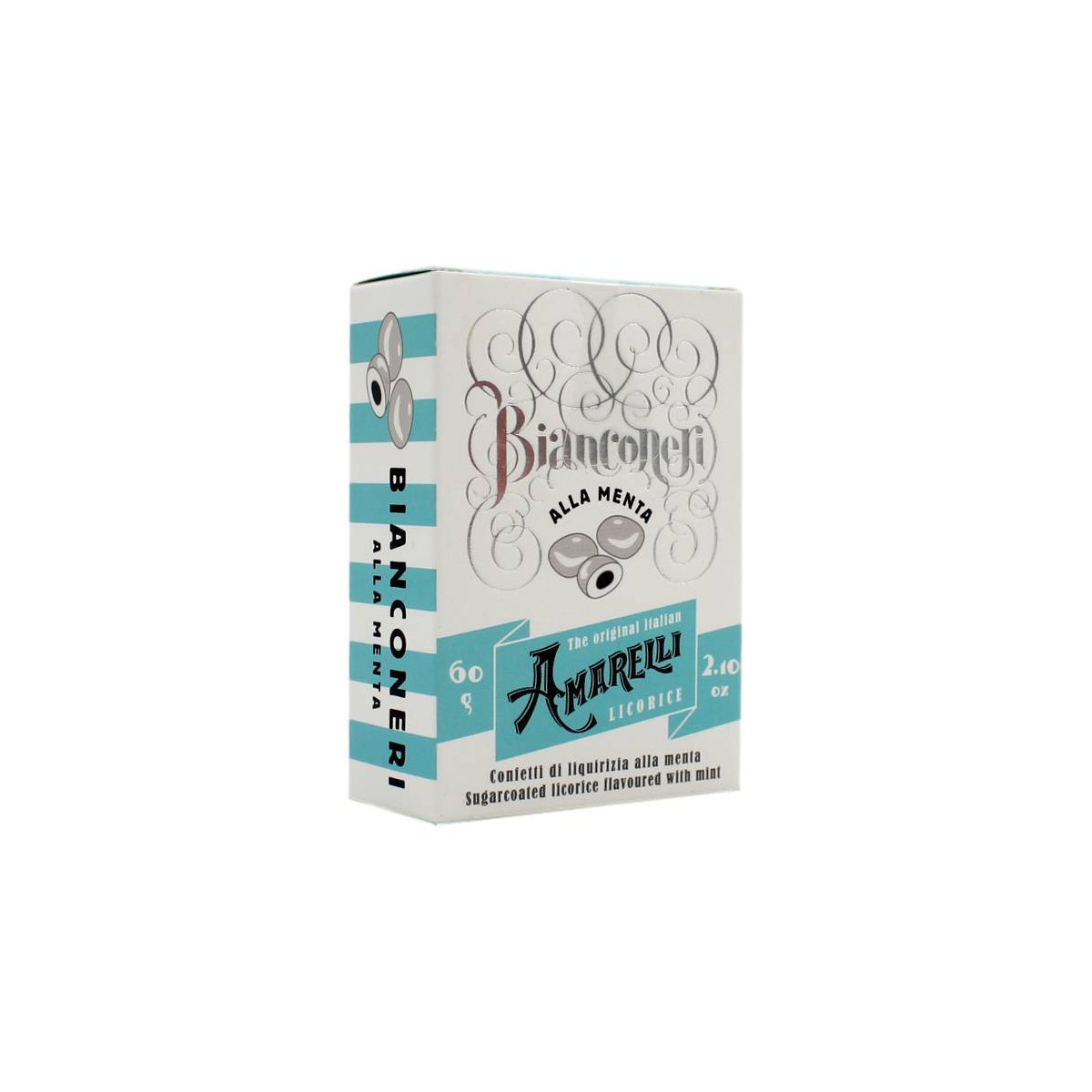 AMARELLI BIANCONERI CONFETTI DI LIQUIRIZIA ALLA MENTA 60 GR