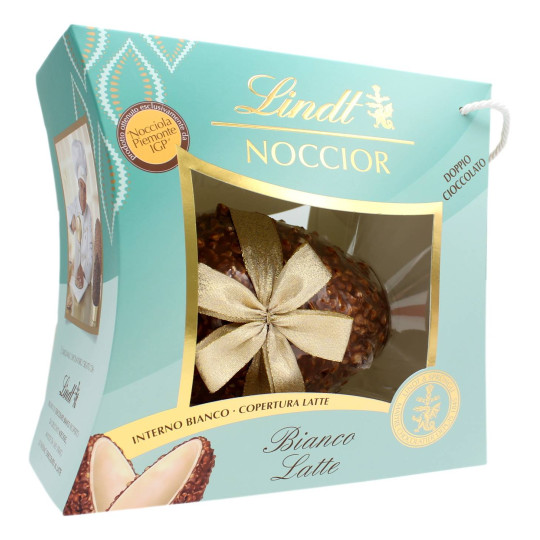 LINDT NOCCIOR UOVO DOPPIO CIOCCOLATO BIANCO E LATTE CON "NOCCIOLA PIEMONTE I.G.P." 510 GR