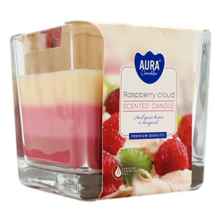 AURA CANDLES CANDELA PROFUMATA NUVOLA DI LAMPONI 32 ORE 170 GR
