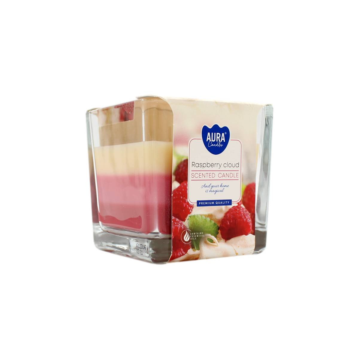 AURA CANDLES CANDELA PROFUMATA NUVOLA DI LAMPONI 32 ORE 170 GR