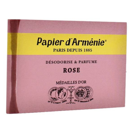 PAPIER D'ARMENIE DESODORISE & PARFUME ROSE 36 PZ