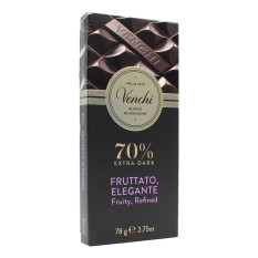 VENCHI TAVOLETTA EXTRA FONDENTE 70% FRUTTATO ED ELEGANTE 78 GR