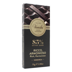 VENCHI TAVOLETTA EXTRA FONDENTE 85% RICCO E ARMONIOSO VENEZUELA 70 GR
