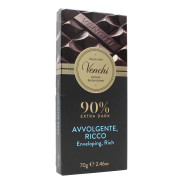 VENCHI TAVOLETTA EXTRA FONDENTE 90% AVVOLGENTE E RICCO 70 GR