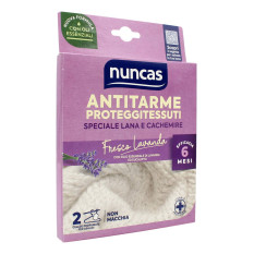 NUNCAS ANTITARME PROTEGGI TESSUTI SPECIALE LANA E CACHEMIRE FRESCO LAVANDA 2 CIALDE