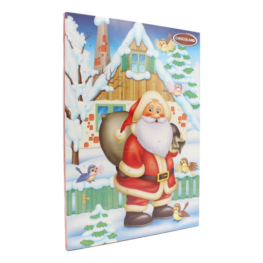 CHOCOLAND CALENDARIO DELL'AVVENTO CON CIOCCOLATINI AL LATTE COLORI ASSORTITI 50 GR