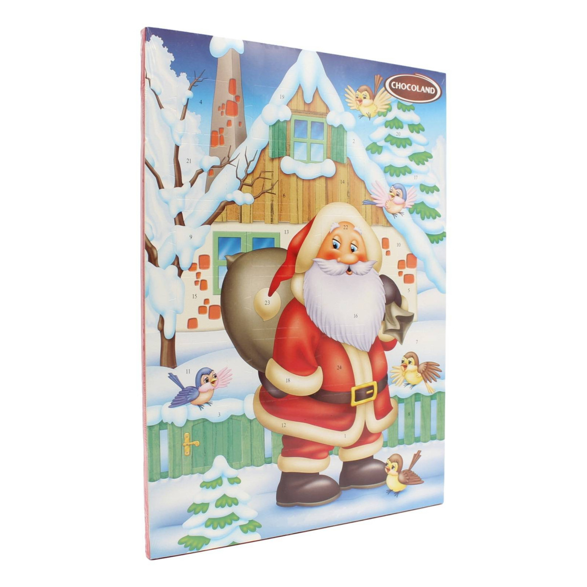 CHOCOLAND CALENDARIO DELL'AVVENTO CON CIOCCOLATINI AL LATTE COLORI ASSORTITI 50 GR