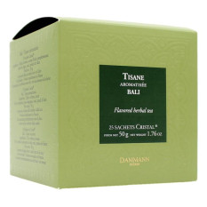 DAMMANN FRERES TISANE AROMATISEE BALI FLAVORED HERBAL TEA 25 SACHETS CRISTAL 50 GR