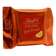 LINDT SQUARES CIOCCOLATINO FONDENTE CON RIPIENO ALL'ARANCIA 15.4 GR