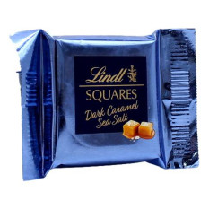 LINDT SQUARES CIOCCOLATINO FONDENTE CON RIPIENO AL CARAMELLO SALATO 16 GR