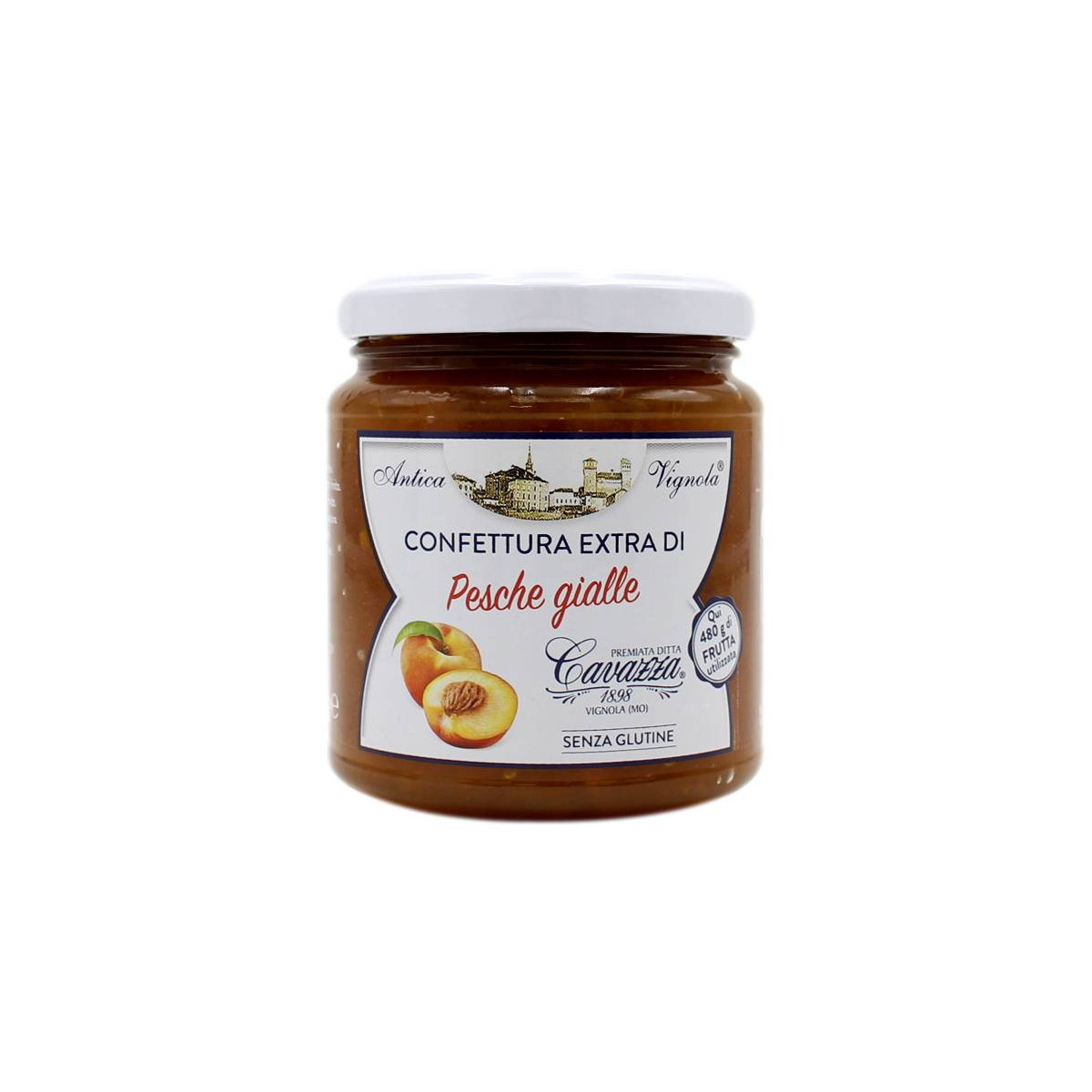 CAVAZZA 1898 CONFETTURA EXTRA DI PESCHE GIALLE 370 GR