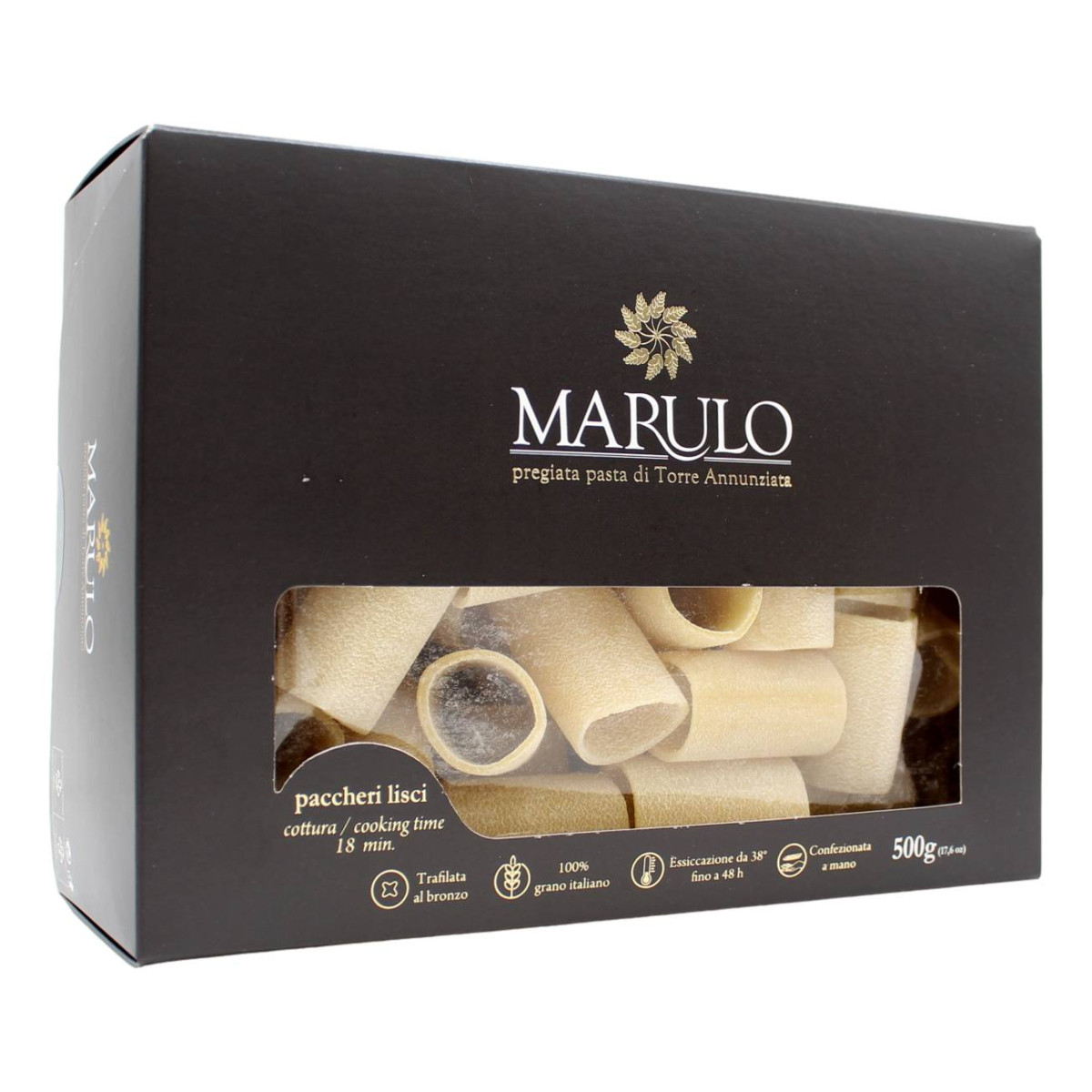 MARULO PREGIATA PASTA DI TORRE ANNUNZIATA PACCHERI LISCI 500 GR