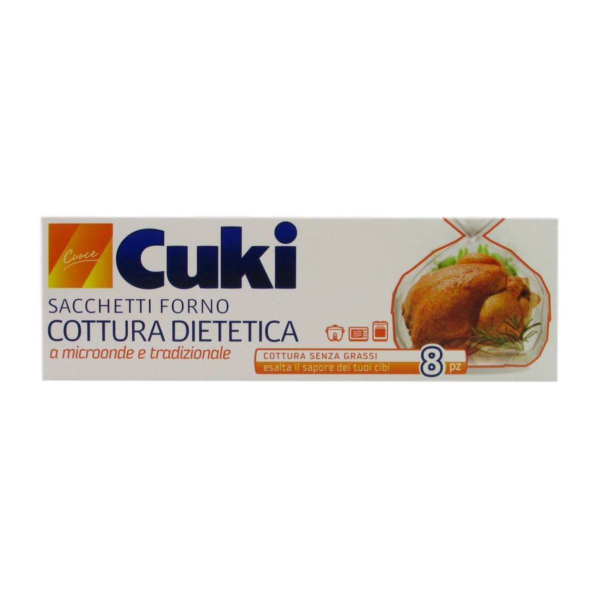 CUKI SACCHETTI FORNO COTTURA DIETETICA SENZA GRASSI 25X38 CM 8 PZ