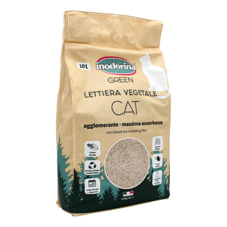 INODORINA GREEN LETTIERA VEGETALE AGGLOMERANTE 4.5 KG 10 LT