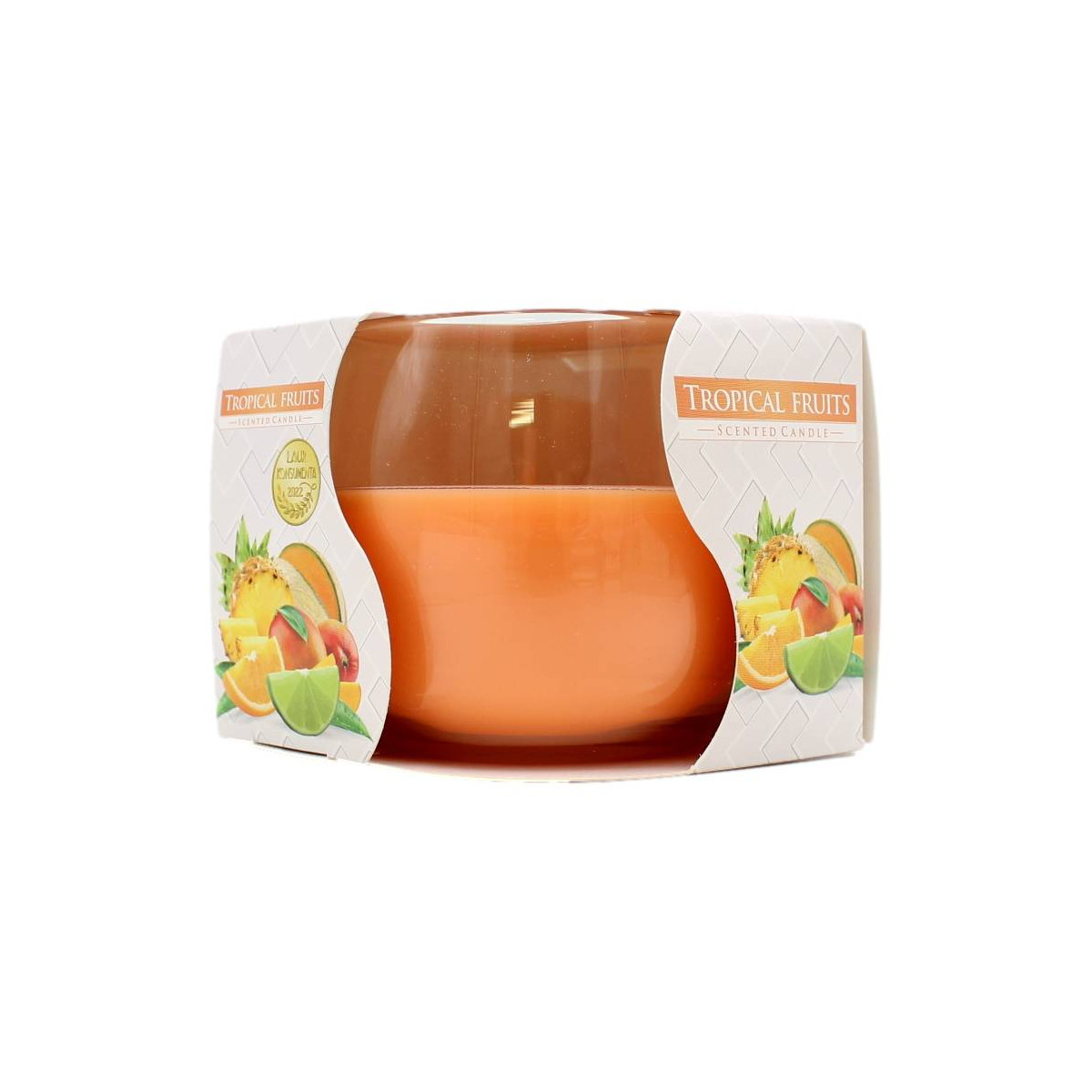 AURA CANDLES CANDELA PROFUMATA FRUTTA TROPICALE 24 ORE 130 GR