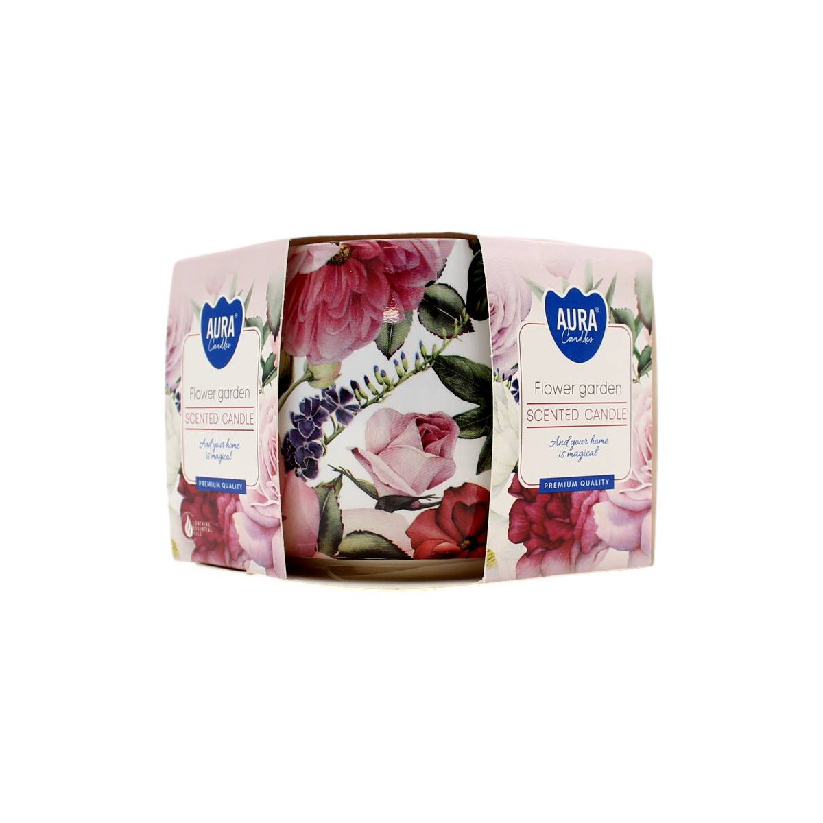 AURA CANDLES CANDELA PROFUMATA GIARDINO FLOREALE 20 ORE 100 GR